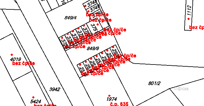 Chrudim 38060990 na parcele st. 2511 v KÚ Chrudim, Katastrální mapa