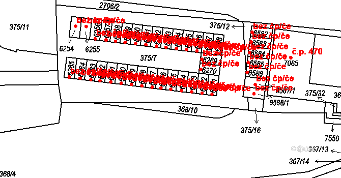 Písek 39987990 na parcele st. 6275 v KÚ Písek, Katastrální mapa