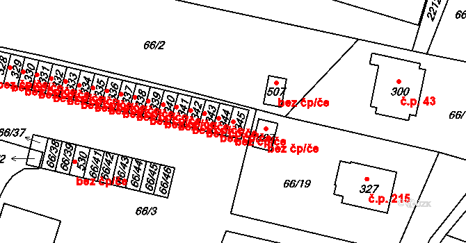 Lnáře 40744990 na parcele st. 345 v KÚ Lnáře, Katastrální mapa