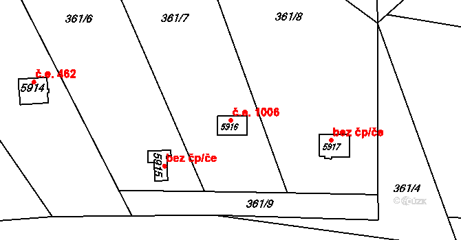Beroun-Závodí 1006, Beroun na parcele st. 5916 v KÚ Beroun, Katastrální mapa