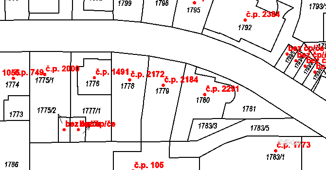 Přerov I-Město 2184, Přerov na parcele st. 1779 v KÚ Přerov, Katastrální mapa