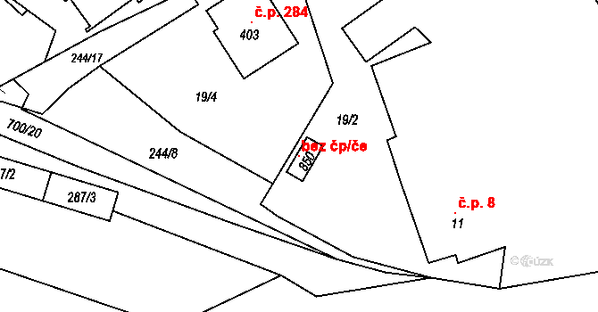Trnová 119181991 na parcele st. 850 v KÚ Trnová u Plzně, Katastrální mapa