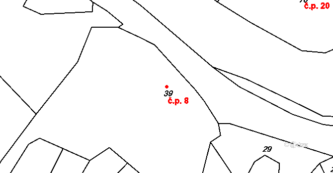 Roztoky 8, Šestajovice na parcele st. 39 v KÚ Roztoky nad Metují, Katastrální mapa