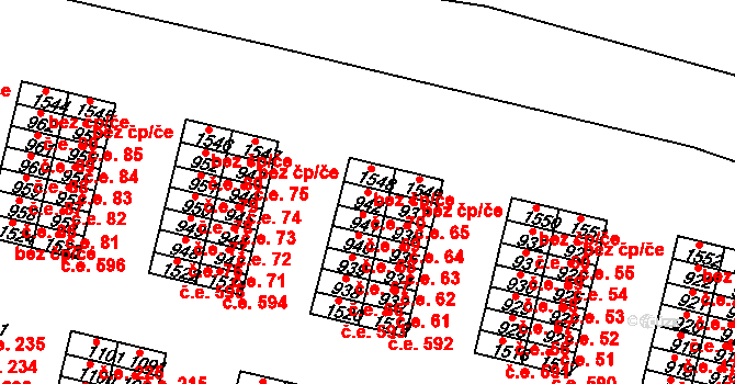 Řetenice 70, Teplice na parcele st. 942 v KÚ Teplice-Řetenice, Katastrální mapa