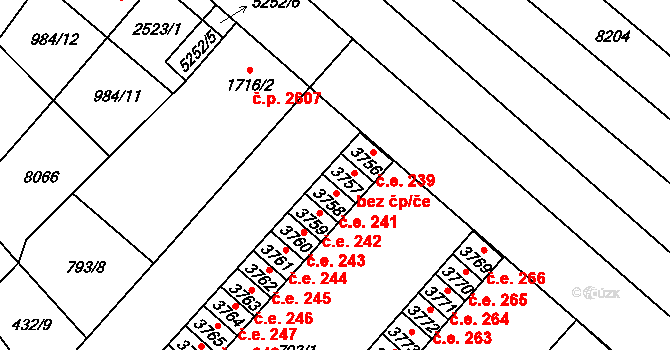 Hodonín 240, Katastrální mapa