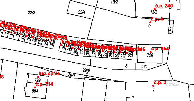 Maršov 408, Krupka na parcele st. 298/1 v KÚ Maršov u Krupky, Katastrální mapa