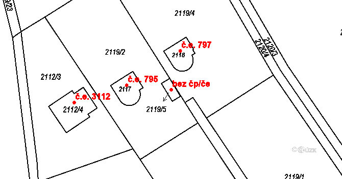 Plzeň 40037991 na parcele st. 2119/5 v KÚ Bolevec, Katastrální mapa