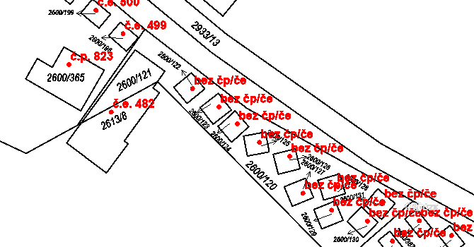 Doksy 41426991 na parcele st. 2600/124 v KÚ Doksy u Máchova jezera, Katastrální mapa