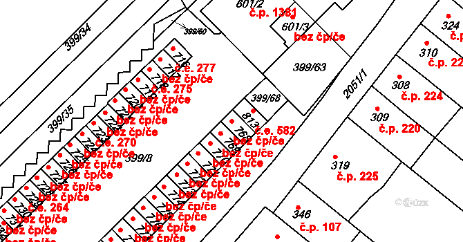 Uherské Hradiště 43295991 na parcele st. 768 v KÚ Mařatice, Katastrální mapa