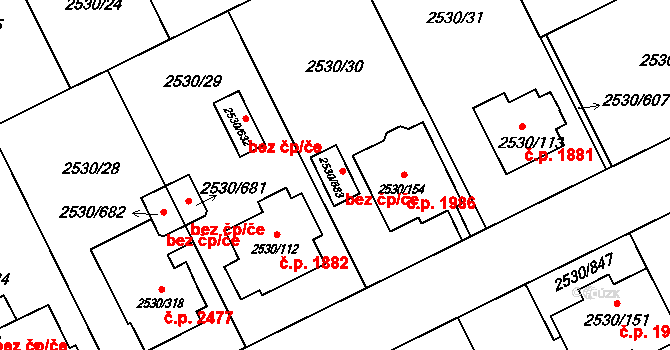 Opava 43819991 na parcele st. 2530/683 v KÚ Opava-Předměstí, Katastrální mapa