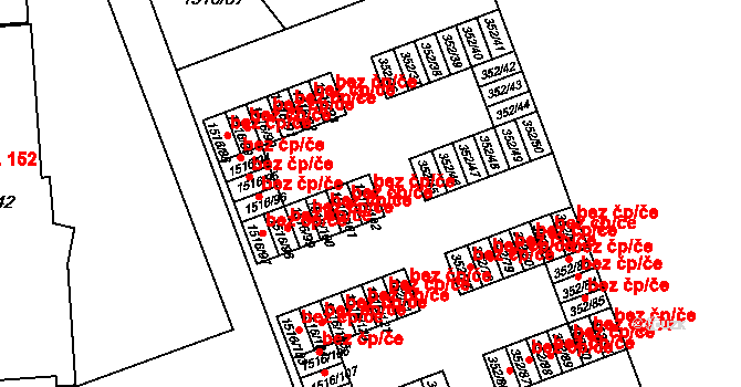 Březnice 44429991 na parcele st. 1516/102 v KÚ Březnice, Katastrální mapa