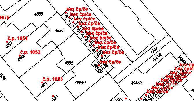 Kladno 48532991 na parcele st. 4920 v KÚ Kročehlavy, Katastrální mapa