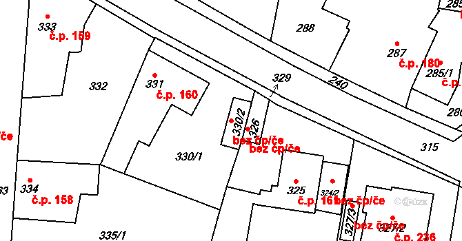 Jinočany 48920991 na parcele st. 330/2 v KÚ Jinočany, Katastrální mapa