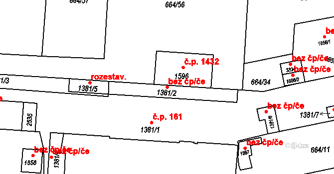 Hořice 48923991 na parcele st. 1381/2 v KÚ Hořice v Podkrkonoší, Katastrální mapa