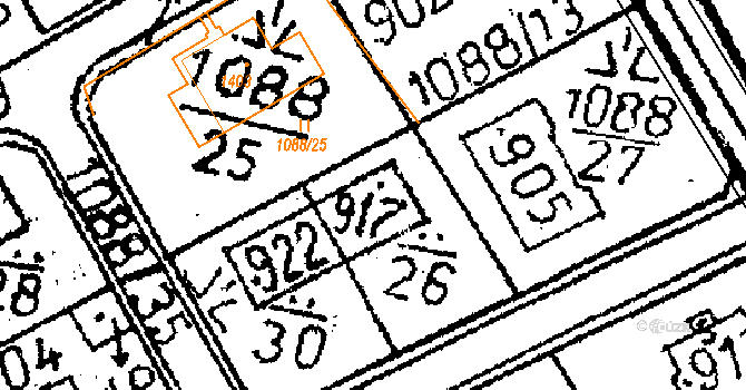 Zbraslavice 416 na parcele st. 917 v KÚ Zbraslavice, Katastrální mapa