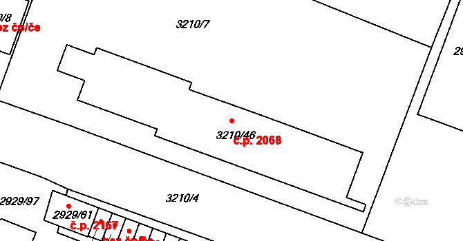 Boskovice 2068 na parcele st. 3210/46 v KÚ Boskovice, Katastrální mapa
