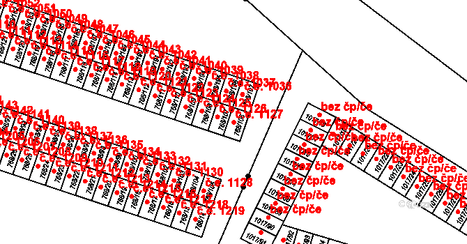Pudlov 1127, Bohumín na parcele st. 768/106 v KÚ Pudlov, Katastrální mapa