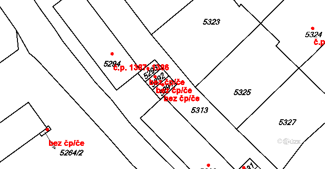 Kladno 38577992 na parcele st. 5291 v KÚ Kročehlavy, Katastrální mapa