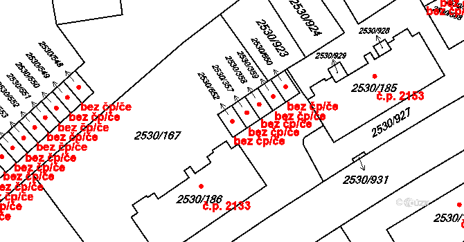 Opava 41747992 na parcele st. 2530/652 v KÚ Opava-Předměstí, Katastrální mapa