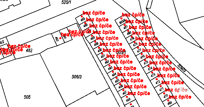 Vítkov 43807992 na parcele st. 491 v KÚ Vítkov, Katastrální mapa