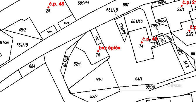 Jimramov 47441992 na parcele st. 75 v KÚ Ubušín, Katastrální mapa