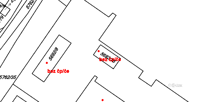 Znojmo 47539992 na parcele st. 5692/16 v KÚ Znojmo-město, Katastrální mapa