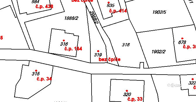 Rokytnice nad Jizerou 49049992 na parcele st. 319 v KÚ Dolní Rokytnice, Katastrální mapa