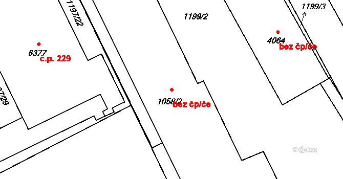 Beroun 50107992 na parcele st. 1058/2 v KÚ Beroun, Katastrální mapa