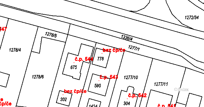 Strakonice 105821993 na parcele st. 778 v KÚ Dražejov u Strakonic, Katastrální mapa