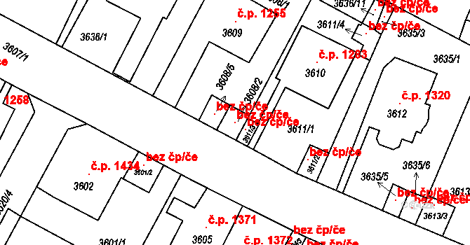 Litoměřice 147664993 na parcele st. 3608/2 v KÚ Litoměřice, Katastrální mapa