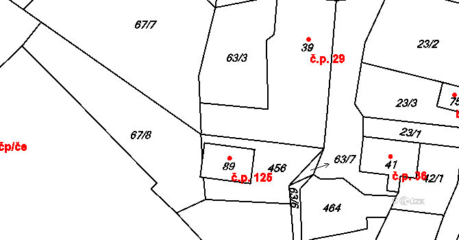 Horní Stakory 29, Kosmonosy na parcele st. 39 v KÚ Horní Stakory, Katastrální mapa
