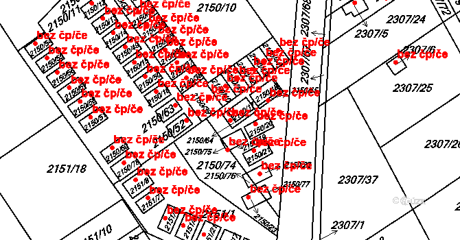 Dobruška 44255993 na parcele st. 2150/64 v KÚ Dobruška, Katastrální mapa