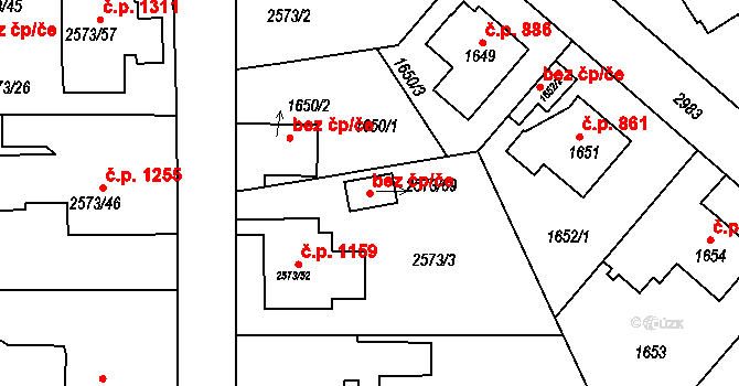 Rychnov nad Kněžnou 44278993 na parcele st. 2573/69 v KÚ Rychnov nad Kněžnou, Katastrální mapa