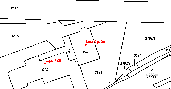Těrlicko 46460993 na parcele st. 3199 v KÚ Horní Těrlicko, Katastrální mapa