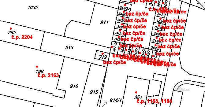 Kyjov 88569993 na parcele st. 719 v KÚ Nětčice u Kyjova, Katastrální mapa