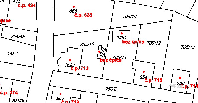 Blovice 95147993 na parcele st. 1777 v KÚ Blovice, Katastrální mapa