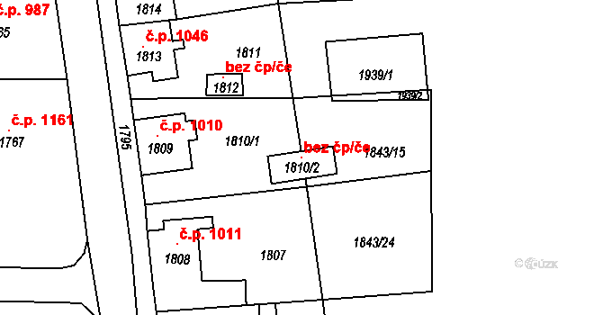 Vejprty 122081994 na parcele st. 1810/2 v KÚ Vejprty, Katastrální mapa