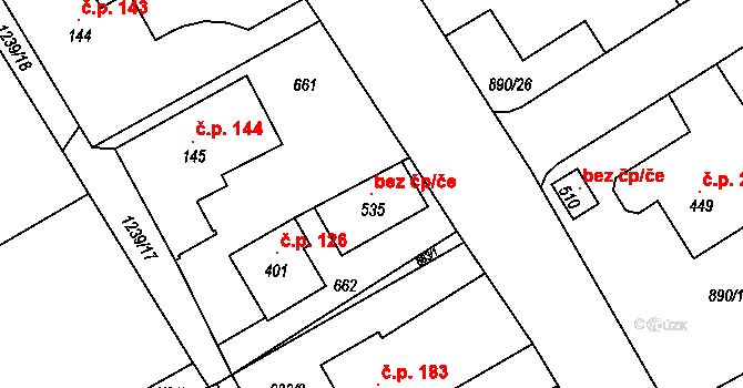 Opatovec 146046994 na parcele st. 535 v KÚ Opatovec, Katastrální mapa