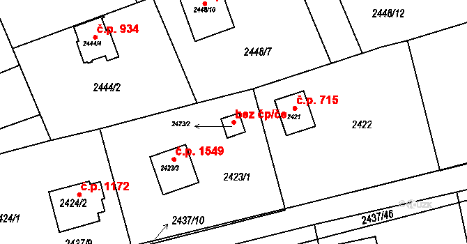 Frýdlant nad Ostravicí 42956994 na parcele st. 2423/2 v KÚ Frýdlant nad Ostravicí, Katastrální mapa