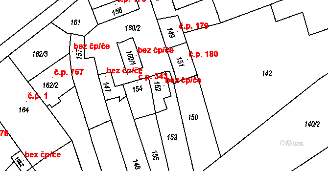 Velká Bystřice 47388994 na parcele st. 152 v KÚ Velká Bystřice, Katastrální mapa