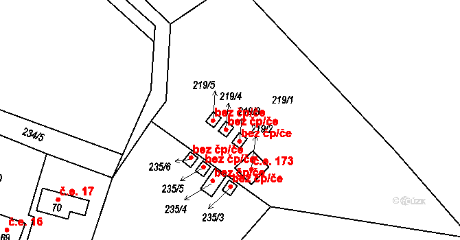 Kněžmost 47753994 na parcele st. 219/4 v KÚ Suhrovice, Katastrální mapa