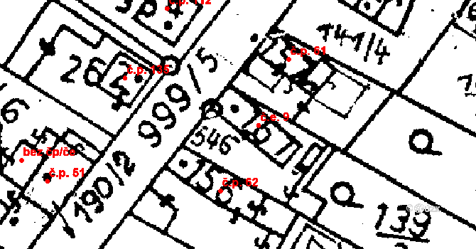 Vanovice 9, Všejany na parcele st. 161 v KÚ Všejany, Katastrální mapa
