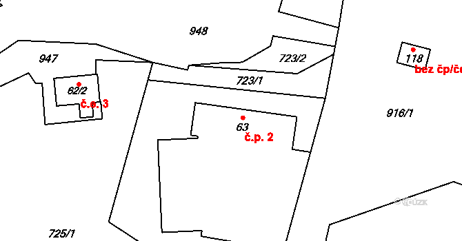 Blatec 2, Rovensko pod Troskami na parcele st. 63 v KÚ Štěpánovice u Rovenska pod Troskami, Katastrální mapa