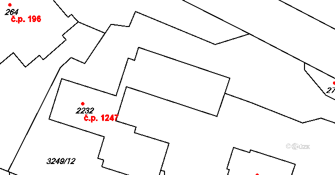 Nejdek 1247 na parcele st. 2232 v KÚ Nejdek, Katastrální mapa