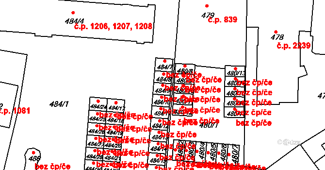 Benešov 49011995 na parcele st. 484/9 v KÚ Benešov u Prahy, Katastrální mapa
