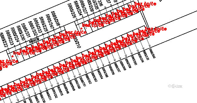 Chomutov 49150995 na parcele st. 5885/355 v KÚ Chomutov I, Katastrální mapa