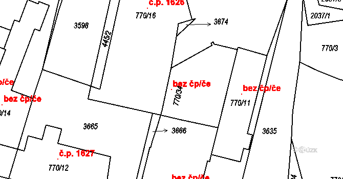 Humpolec 104185996 na parcele st. 770/34 v KÚ Humpolec, Katastrální mapa