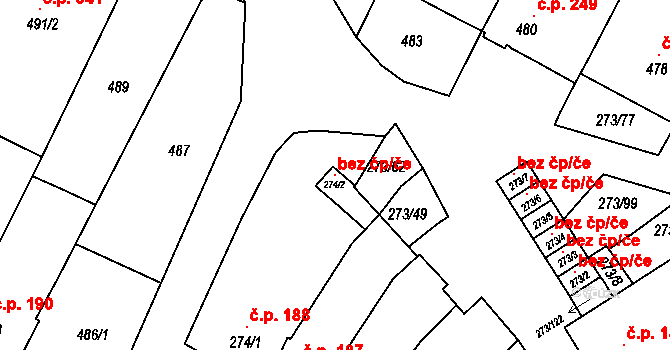 Sedlec 147029996 na parcele st. 274/2 v KÚ Sedlec u Mikulova, Katastrální mapa