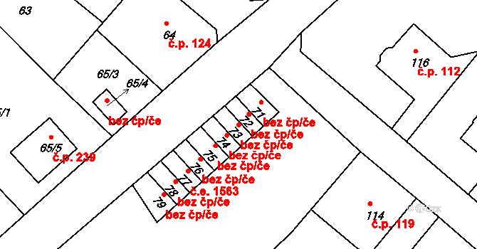 Děčín 47110996 na parcele st. 73 v KÚ Křešice u Děčína, Katastrální mapa
