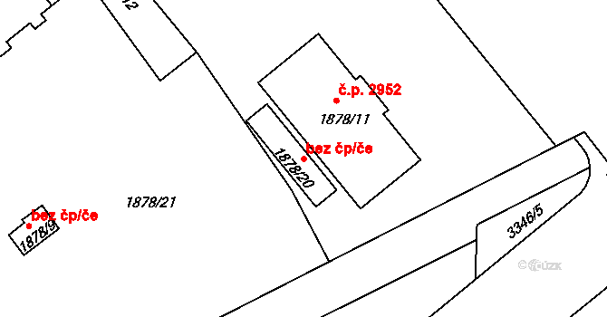 Louny 87628996 na parcele st. 1878/20 v KÚ Louny, Katastrální mapa